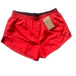 NWT Nike Neon Orange and Black Athletic Running Shorts